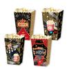 24 Pack Movie Popcorn Treat Boxes Rugby Dessert Popcorn Cookie Tray Candy Bags Christmas Treat Boxes Movie Night Theme Party Supplies for Baby Shower or Birthday Party Decorations view 1