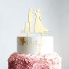 Wedding Cake Toppers with Pet, Mr And Mrs Cake Toppers for Wedding, Wood Wedding Cake Topper, Customized Bride And Groom Wedding Cake Topper, Anniversary Baptism Cake Topper view 3