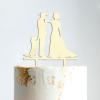 Wedding Cake Toppers with Pet, Mr And Mrs Cake Toppers for Wedding, Wood Wedding Cake Topper, Customized Bride And Groom Wedding Cake Topper, Anniversary Baptism Cake Topper view 4
