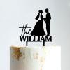 Bride And Groom Cake Topper, Mr And Mrs Cake Toppers, Black Acrylic Cake Topper for Wedding, Custom Cake Toppers for Wedding / Anniversary, Cake Topper Wedding