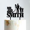 Bride And Groom with Children Cake Topper, Custom Wedding Family Cake Topper, Family Cake Topper With Kids, Black Acrylic Cake Topper, Couple Wedding Decoration