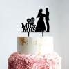 Mr And Mrs Cake Topper, Mr & Mrs Wedding Cake Topper, Black Acrylic Cake Topper for Wedding, Family Wedding Cake Topper, Beach Wedding Bridal Shower Decor view 2