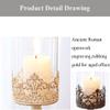 Candle Holder 3-Pack Vintage Candle Holders, Metal Hollow Carved Candle Ornaments, Candlelight Dinner Props view 4