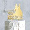 Personalized Cake Topper for Wedding Brides Lesbian Gay Same Sex Cake Topper with Dog Mrs And Mrs Wedding Cake Topper with Cat Lesbian Silhouette Wedding Cake Topper (Mirror Gold Acrylic) view 3
