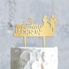 Mr & Mrs Wedding Cake Topper Mirror Gold Wedding Cake Topper Customized Bride And Groom Wedding Cake Topper Rustic Wreath Cake Topper Acrylic Party Supplies view 3