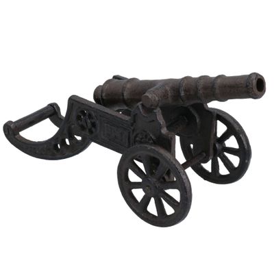 AB Tools Cannon Cast Iron Model Statue Figure Collectible Sculpture Small Replica Ornament