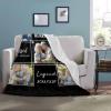 Custom Memorial Blankets with Photos, Personalized in Loving Memory Picture Name Date Blanket - Sympathy Blanket for Loss of Mom Dad Grandmother Grandfather Pet 70 x 80 Inches view 3