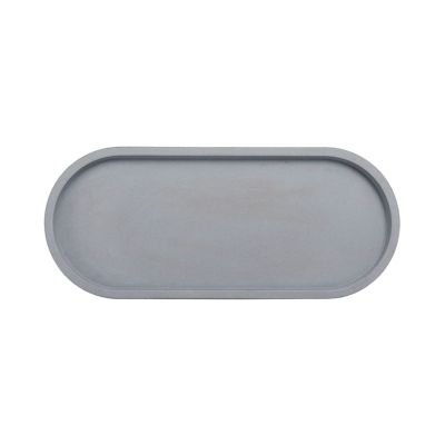 NICHANGHUA Cement Oval Trays Decorative Nordic Vintage Industrial Style Jewelry Perfume Storage Tray Dressing Table Decoration (Color : B-M)