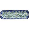 Polmedia Polish Pottery Corn Tray - Blue Dogwood Pattern Handmade in Boleslawiec Poland by Ceramika Artystyczna + Certificate of Authenticity view 2