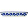 Polmedia Polish Pottery Corn Tray - Blue Dogwood Pattern Handmade in Boleslawiec Poland by Ceramika Artystyczna + Certificate of Authenticity view 3