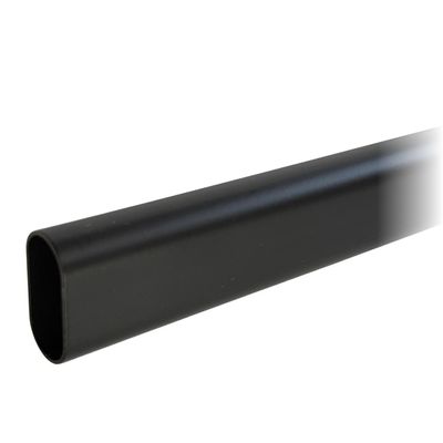 60" Black Oval Closet Rod | Heavy Duty Wardrobe Clothes Pole | 1 Pack