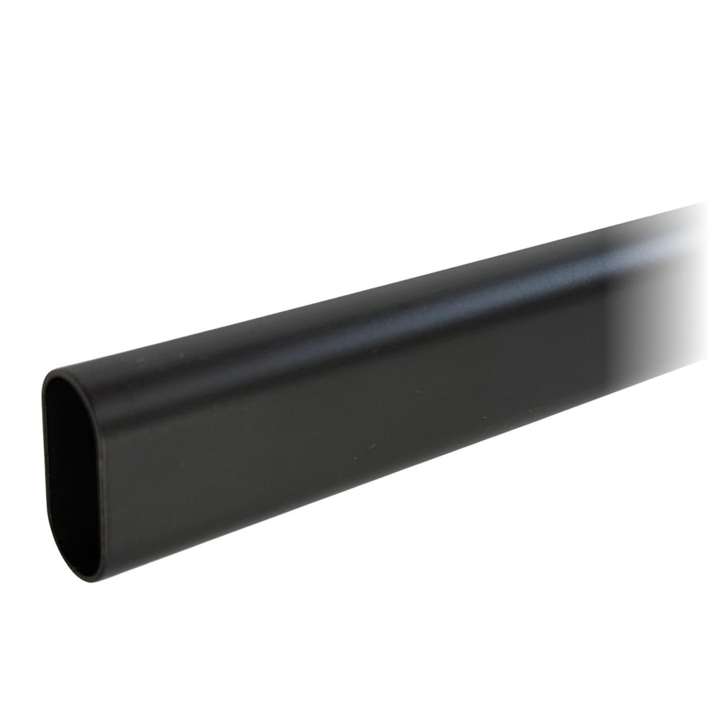60" Black Oval Closet Rod | Heavy Duty Wardrobe Clothes Pole | 1 Pack