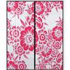 White Pink Stained Glass Window Film Privacy Exotic Hibiscus Flower Blackout Window Film Privacy Window Film Tropical Botanical Flowers 35.4Wx78.7L-inch x2 Pcs view 4