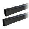 60" Black Oval Closet Rod | Heavy Duty Wardrobe Clothes Pole | 2 Pack view 1