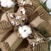 Spring Wreath, Luxury Handmade - Southern Charm Cotton Blossoms Front Door Decor, 24 or 28 Inch view 3