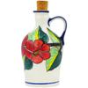 Polmedia Polish Pottery Bottle UNIKAT - Poinsettia Paradise Pattern Handmade in Boleslawiec Poland + Certificate of Authenticity view 3