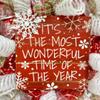 Its The Most Wonderful Time of The Year Holiday Wreath Handmade Deco Mesh Available in 24 inch and 28 inch Diameter view 2