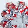 Custom Baseball Ribbon Wreath You Choose Colors for School or Little League or Your Team. Available in 24 inch and 28 inch diameters view 3