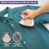 The Quilted Bear Mini Steam Iron - Lightweight Mini Travel Iron for Effortless Quilting & Wrinkle-Free Clothes with Hard Shell Case - Travel Steamer Craft Press for Clothes & Crafts (Black) view 4