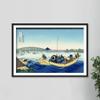 Textured Paper - Katsushika Hokusai - Sunset Across The Ryogoku Bridge (1830) - Painting Photo Poster Print Art Gift Japanese Japan Thirty Six Views - Size: 6 x 4 Inches view 3