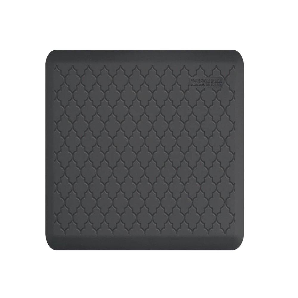 WellnessMats Trellis Collection Anti-Fatigue Floor Mat, Gray, 36" x 24" x .75" Polyurethane  Ergonomic Support Pad for Home, Kitchen, Garage, Office Standing Desk  Water Resistant