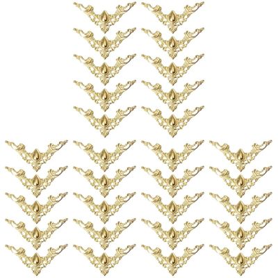 Zerodeko 60pcs Vintage Corner Protectors for Books Albums and Notebooks Decorative Metal Corner Guards for Scrapbooking Menu and File Folder Retro Style