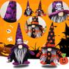 2 PCS Halloween Gnomes Plush Decorations, Handmade Rudolph Faceless Doll for Halloween Ornaments, Home Table Dwarf Elf Plush Gnomes Decor, Halloween Christmas Witches Hat Gnomes view 3