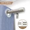 2 Pack Silver Curtain Rods for Windows 48 to 84 Inch(4-7ft),1" Diameter Heavy Duty Curtain Rods,Cylindrical End Cap Curtain Rod,Modern Adjustable Drapery Rods,Window Curtains Rod 48-84",Antique Silver view 4