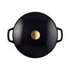 Kana Lifestyle Milo 5.5-quart Enameled Cast Iron Dutch Oven with Lid | Premium Casserole Cooking Pot | Enamel Coating Inside and Out | Oven Safe and Dishwasher Friendly (Gloss Black with Gold Knob) view 4
