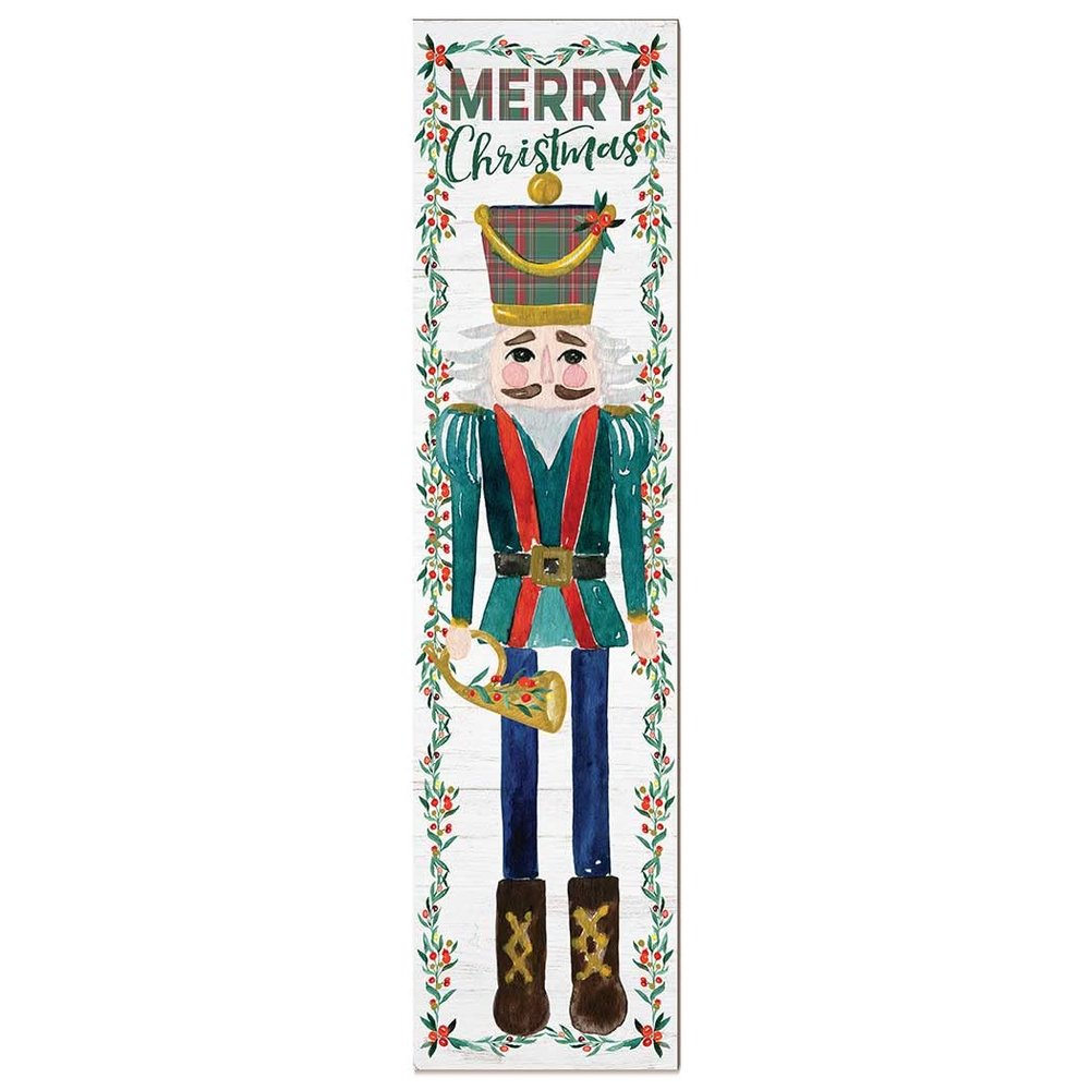 Kindred Hearts 12x48 Merry Christmas Nutcracker Leaner Sign