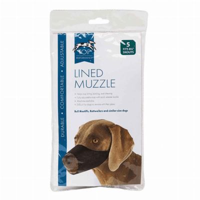 PetEdge TP Lined Nylon Muzzle 8.25InSnout Sz 5