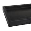 CosmoLiving by Cosmopolitan Marble Living Room Decor Tray Ottoman Tray with Raised Border, Set of 2 Serving Tray 14", 11" W, Black view 4