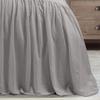 Lush Decor Belgian Flax Linen Blend Bedspread Queen Size 3 Piece Set Full/Queen Gray - Ruffle Bedding Set Queen Bedspread - Farmhouse Decor view 3