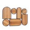 Deco 79 The Novogratz Bamboo Geometric Shapes Wall Decor with Slatted Wood Design, 39" x 2" x 26", Brown view 1