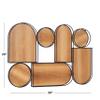 Deco 79 The Novogratz Bamboo Geometric Shapes Wall Decor with Slatted Wood Design, 39" x 2" x 26", Brown view 3