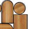Deco 79 The Novogratz Bamboo Geometric Shapes Wall Decor with Slatted Wood Design, 39" x 2" x 26", Brown view 4