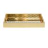 Deco 79 Plastic Geometric Living Room Decor Tray Mirrored Ottoman Tray, Set of 2 Serving Tray 16", 14" W, Gold view 3