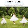 Homoyoyo 1pc Flower Basket Girls Bridal White Bow Farmhouse Basket Engagement Wedding Flower Petal Wedding with Handle Floral Girl view 2