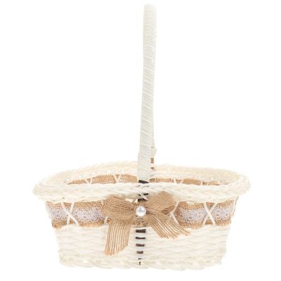 Heart Shape Wedding Flower Basket Portable Petal Snack Container Present Basket for Parties Celebrations Sturdy Safe Design for Storing Flowers Fruits Candies
