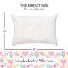 Little Sleepy Head Youth Pillow 16x22 with Hypoallergenic Cotton Pillow case Youth Pillows for Sleeping Age 5-10 - Snugly Designed Youth Neck Pillows for Travel, School and Bedtime - (Hearts) view 2