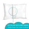 Little Sleepy Head Youth Pillow 16x22 with Hypoallergenic Cotton Pillow case Youth Pillows for Sleeping Age 5-10 - Snugly Designed Youth Neck Pillows for Travel, School and Bedtime - (White) view 2