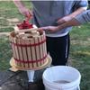 3.17Gallon/12L Fruit Wine Cider Press - Solid Wood Basket with Handle Bar Fruit Wine Cider Press - More Stable - Vintage Traditional Juicer, Apple Grape Fruit Press for Juice Maker view 3