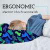 Little Sleepy Head Youth Pillow 16x22 with Hypoallergenic Cotton Pillow case Youth Pillows for Sleeping Age 5-10 - Snugly Designed Youth Neck Pillows for Travel, School and Bedtime - (Dinosaurs Blue) view 4