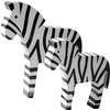 2pcs Wooden Zebra Statues Animal Figurines Handmade Zebra Sculpture for Bookshelf TV Stand Home Showpiece Desktop Decor view 2