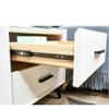 TOMYEUS Bedside Table Bedside Table Double Drawer Modern Small Cabinet Simple Small Bedside Storage Cabinet Home Bedroom Bedside Cabinet with Metal Legs Nightstand Storage Unit (Color : B) view 4