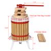 3.17 Gallon Fruit Wine Cider Press - Large Capacity Solid Wood Basket with Handle Bar Fruit Wine Cider Press - Thick Wooden Plate Vintage Traditional Juicer, Apple Grape Fruit Press for Juice Maker view 2