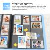Photo Album for Fujifilm Instax Mini Camera, Polaroid Mini Camera, for Fujifilm Instax 12 11 9 40 99 90 8 7 Evo LiPlay Instant Cameras, 2x3 Inch instax Mini Photo Album (560 Pockets Blue) view 3