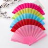 Folding Fans, Handheld Fans, Hand Fans, Silk Fabric Fans for Birthday Gifts Dancing Cosplay Wedding Party Props Decoration Wall Decoration Black view 3