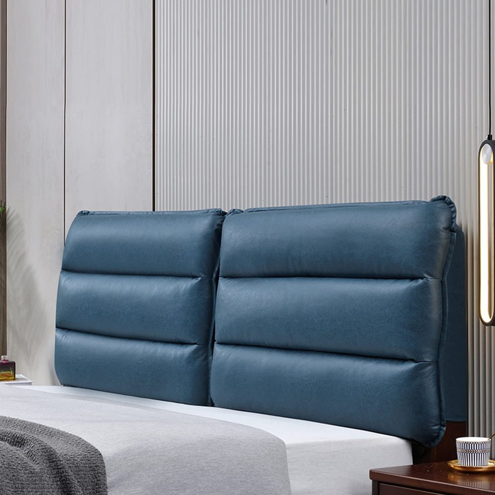 Wedge Body Positioning Support Headboard Cushion Reading Backrest King Size Throw Pillows Bedside Back Lumbar Pillow for Day Bed Bunk Bed,A,No headboard 74.8"/190cm