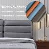Wedge Body Positioning Support Headboard Cushion Reading Backrest King Size Throw Pillows Bedside Back Lumbar Pillow for Day Bed Bunk Bed,A,No headboard 74.8"/190cm view 2